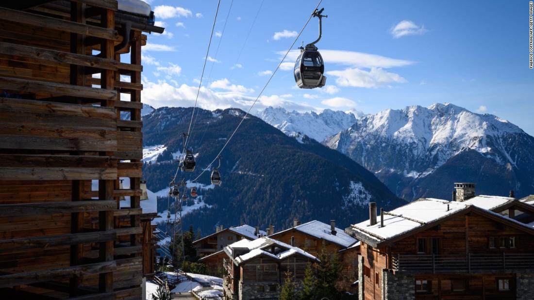 A local official said British tourists "fled the" Swiss ski resort "under cover of night" after the quarantine was imposed


