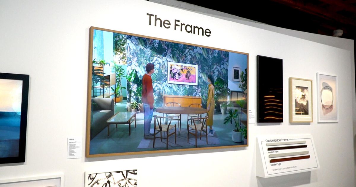 Samsung’s lower-end The Frame TV returns to CES 2021, disguised as a mural